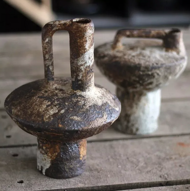 Handmade Wabi-Sabi Ceramic Vase Rustic Pottery for Minimalist Home Décor